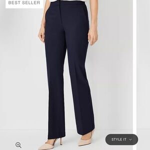 Ann Taylor NWT High Rise Trouser Navy 8 Curvy Seasonless Stretch